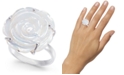 Macy's Mother of Pearl Rose Statement Ring in Sterling Silver